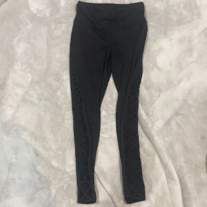 Forever 21 black SZ XS lace up leg leggings